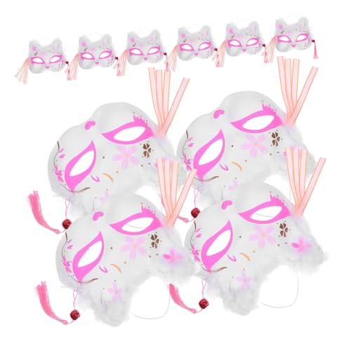 PACKOVE 10 Stück Japanische Fuchsgesichtshalbmaske mit Led-leuchteffekt Flauschiges Design Federverzierung Mystisch-kawaii für Cosplay Maskenball Halloween und Themenpartys mit PACKOVE 10 Stück Japanische Fuchsgesichtshalbmaske mit Led-leuchteffekt Flauschiges Design Federverzierung Mystisch-kawaii für Cosplay Maskenball Halloween und Themenpartys mit von PACKOVE