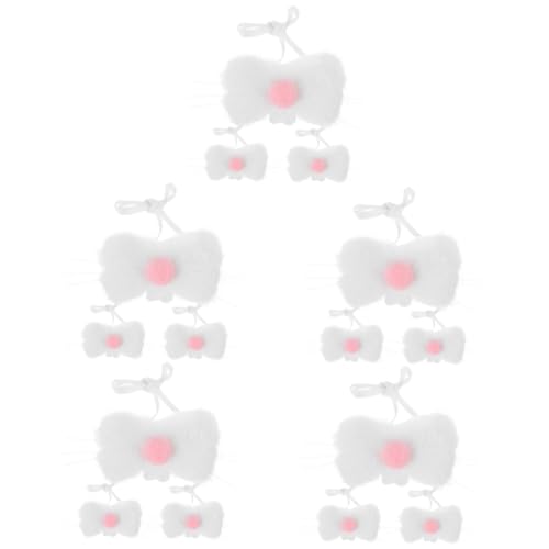 PACKOVE 15 Stk Hasennasenstütze Flauschige Kaninchennase Hasen-nasenmaske Hasennase Für Hasennasenkostüm Osterhasenkostüm Für Erwachsene Pelzige Pfoten Plüsch von PACKOVE