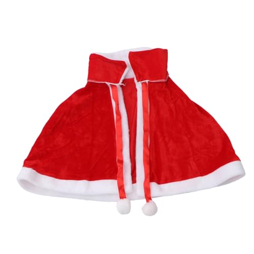 PACKOVE 2 Stk Strapazierfähiger Schal Frau Weihnachtsmann-kostüm, Weihnachtsmann-umhang Santa Claus Cape Robe Festivalgeschenk Weihnachtsmantel Damen Passen Rot Cosplay Goldener Samt von PACKOVE