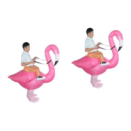 PACKOVE 2 Stück Aufblasbares Partykostüm Ausgefallene Kleidung Flamingo Aufblasbare Kleidung Flamingo Party Outfit Flamingo Kostüm von PACKOVE