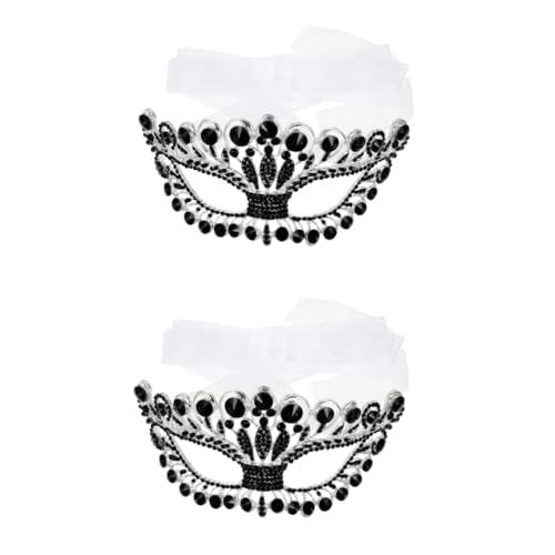 PACKOVE 2 Stück Diamant Maske Venezianische Masken Geburtstagsparty Maske Maskenball Masken Halloween Kostüme Venezianische Maskerade Gesichtsbedeckung Karnevalsmasken Karneval von PACKOVE