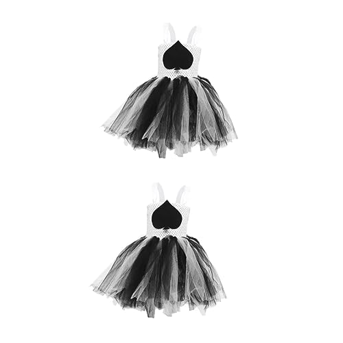 PACKOVE 2 Stück Kinder Mädchen Rock Mädchen Ballkleid Kinder Rock Kinder Hochzeitskleid Mädchen Strampler Mädchen Kleid Cosplay Kleid Leistung Mädchen Rock Kleid von PACKOVE