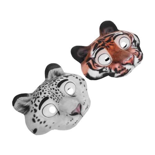 PACKOVE 2 Stück Teiliges Tier Halbgesichtsmasken aus EVA Lustige Tiger Schneeleoparden-masken für Erwachsene Leichte Farbintensive Cosplay Karnevalsmasken für Halloween Dschungel PACKOVE 2 Stück Teiliges Tier Halbgesichtsmasken aus EVA Lustige Tiger Schneeleoparden-masken für Erwachsene Leichte Farbintensive Cosplay Karnevalsmasken für Halloween Dschungel von PACKOVE