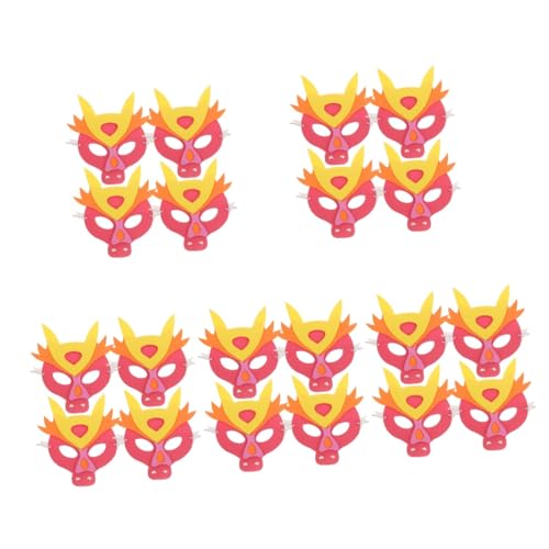 PACKOVE 20 Stk Kindermaske zum Jahr des Drachen kindermasken fasching Kinder Drachenmaske Cosplay-Partymaske Drachenmasken Tiermaske für Party dekorative Maske Cosplay-Drachenmaske Eva rot von PACKOVE