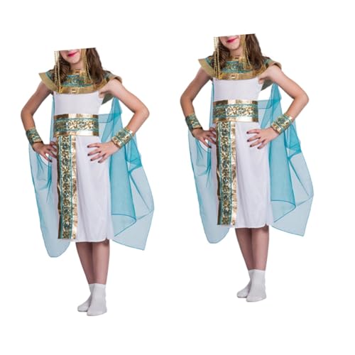 PACKOVE 2St Cosplay-Zubehör Cosplay-Königin-Kleidung Ägyptisches Prinzessinnenkostüm für Mädchen Bühnenkostüm für Kinder Prinzessinnen-Outfit Kinderbedarf Rollenspielzubehör von PACKOVE