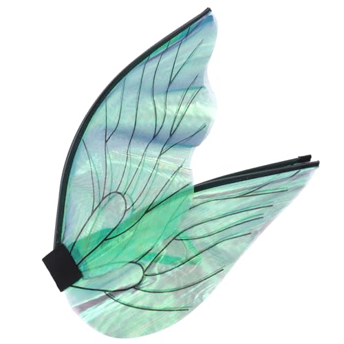 PACKOVE 2St Feenflügel feeflügeln party accessoires Karnevalsflügel Kostümflügel wings costume Kostüm Flügel Cosplay-Flügel Fee-Cosplay Zikadenflügel Fee Cosplay Zikade Flügel Garn Black von PACKOVE