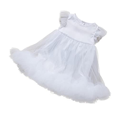 PACKOVE 2St Kleid ohne Ärmel Kinderkostüm Performance-Rock formelle Kleidung Mädchenkleider Partykleid für Kleinkinder Leistungszubehör westlicher Stil Sommerkleid Baby Polyester Weiß von PACKOVE