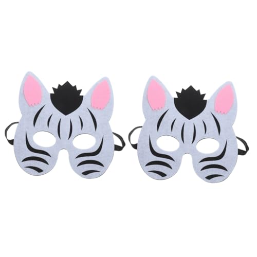 PACKOVE 2St tierische Maske halloween masken kinder halloweenmaske kinder masken fasching Kinderparty Dekoration kinder spielzeug Zebra dekorative Maske lustige Maske Cosplay-Maske gefühlt von PACKOVE