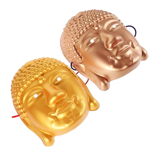 PACKOVE 2st Buddha-kopfmaske Männliche Und Weibliche Masken Prop-masken Requisitenkostüme Glitzer-stirnbänder Geschenkdekoration Bulk-kostüme Masken Masken Plastik von PACKOVE