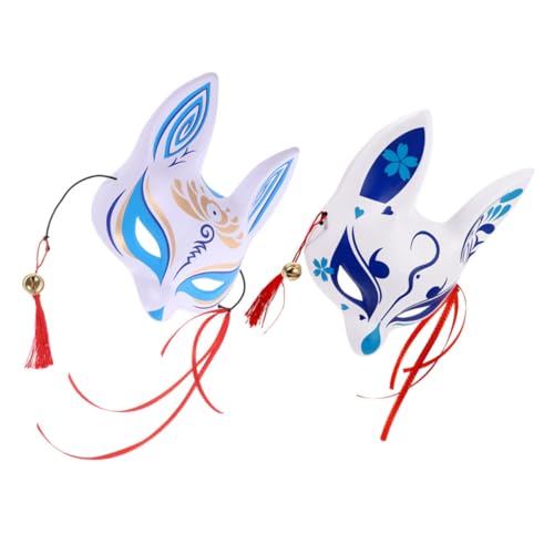 PACKOVE 2st Japanische Fuchs-dämonenmaske Maske Im Japanischen Stil Kimono-theatermaske Kimono-fuchs-maske Katzenmaske Kimono Fuchs Maskerade Maske Wolfsmasken Japanische Katzenmaske Pvc von PACKOVE