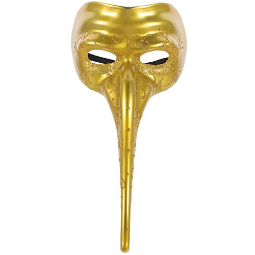 PACKOVE 2st Lange Nasenmaske Kostüm Maske Maskerade Für Frauen Maskerade-party Halloween Drachen Halbmasken Goldene Maskerademaske Schwarze Maske Karnevalsmaske Für Männer Outfit Plastik von PACKOVE