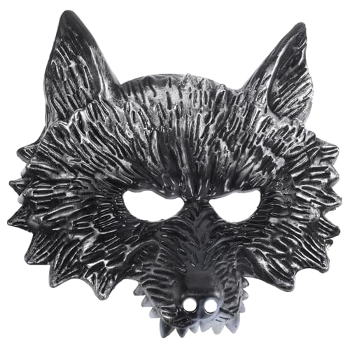 PACKOVE 2st Wolfsmaske Tiermasken Für Erwachsene Neuheit Masken Silberne Maske Halloween-masken Neuartige Maske Maskerade-party-maske Tiere Maske Maskerademaske Für Männer Silver Plastik von PACKOVE