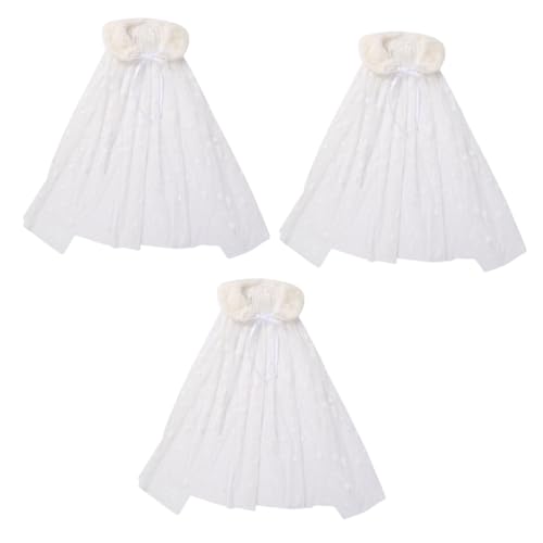 PACKOVE 3 Stück Schneeflocken-Umhang Winter-Umhang Kostüm Umhang Prinzessinnen-Umhang Prinzessinnen-Umhang Damen-Mäntel Winter-Mädchen-Rollenoutfit Mädchen-Prinzessin-Kleid von PACKOVE