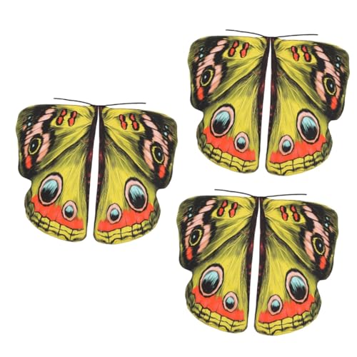 PACKOVE 3St Halloween-Schmetterlings-Umhang Halloween costume Halloween kostüme wings costume Halloween-Schmetterlingskostüm Feenflügel Halloween-Fee-Flügel Feenkostüm für Damen Polyester von PACKOVE