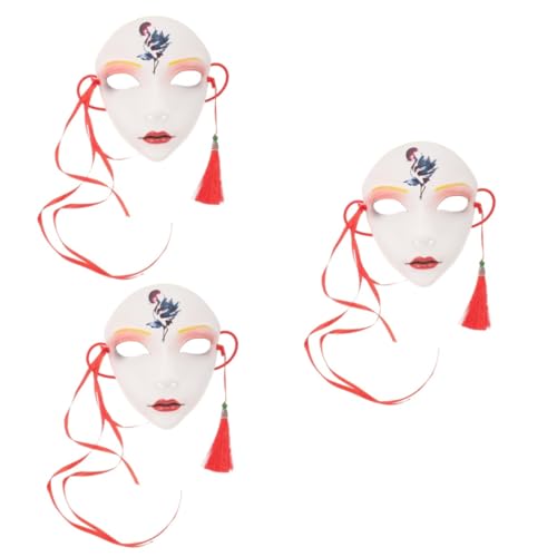 PACKOVE 3St Hanfu-Maske halloween hlloween cosplays seiten markiese karnevals maske Japanische Katzenmaske Karnevalsmasken Opernmaske Maskerademaske für Erwachsene Cosplay-Maske Plastik von PACKOVE