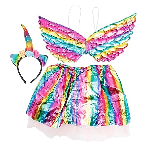 PACKOVE 3st Bühnenkostüm Einhorn Horn Haarband Mädchen-outfit Kinderrock Outfits Für Mädchen Tutu-rock Für Mädchen Regenbogen-einhorn-stirnband Mädchen Anzug Partykleid Für Mädchen von PACKOVE