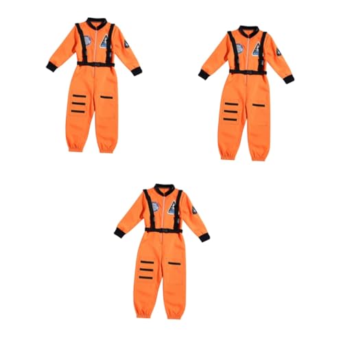 PACKOVE 3st Spielhauskostüm Kinderkommode Astronauten-overall Astronautenanzug Für Jungen Cosplay Zum Kindertag Yellow von PACKOVE