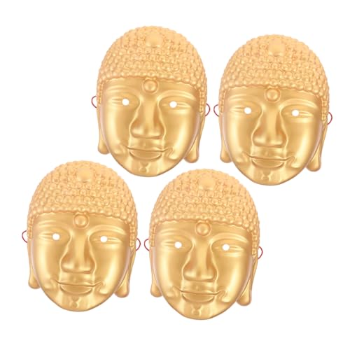 PACKOVE 4 STÜCKE Teiliges Buddha Masken Realistisch Detailliert Leicht für Halloween Karneval Cosplay Kostüm Maskerade Party Theater Rollenspiel Buddhistisches Kultur Accessoire PACKOVE 4 STÜCKE Teiliges Buddha Masken Realistisch Detailliert Leicht für Halloween Karneval Cosplay Kostüm Maskerade Party Theater Rollenspiel Buddhistisches Kultur Accessoire von PACKOVE