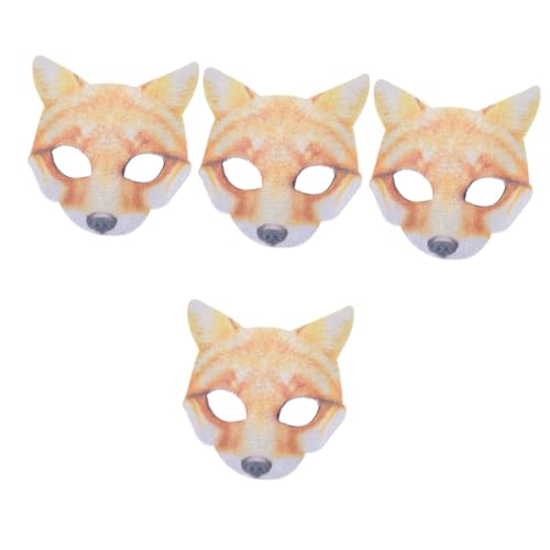 PACKOVE 4 Stück Fuchs Maske masquerade ideas Dekor Maske für Kinder Maskerade-Maske weihnachtsdeko Halloween-Maske Cosplay-Maske Tier bilden Kleidung Requisiten Mann schmücken Plastik von PACKOVE