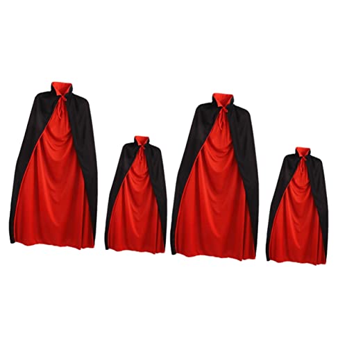 PACKOVE 4 Stück Halloween-Umhang schwarzer und roter Umhang Halloween-Vampir-Kostüm Vampire Umhang Halloween umhang Halloween Costume Vampire Cosplay Umhang Halloween-Vampir-Umhang Stoff von PACKOVE