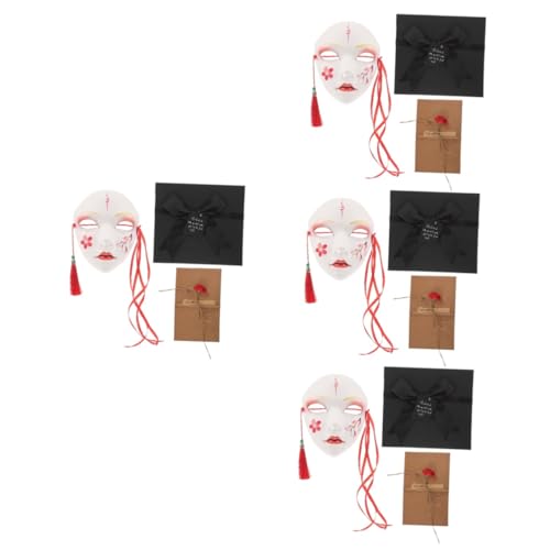 PACKOVE 4 Stück Hanfu Maske Streichmaske Dekor Halloween Party Maskendekoration Frauenmaske Festival Streichwerkzeug Maskerade Maske Halloween Maske Requisite Halloween Masken von PACKOVE