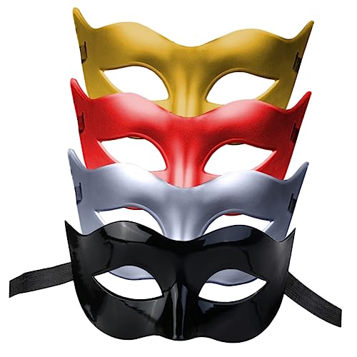 PACKOVE 4 Stück Maske Halloween Cosplay Requisiten Maskerade Augenabdeckung Kunststoff von PACKOVE