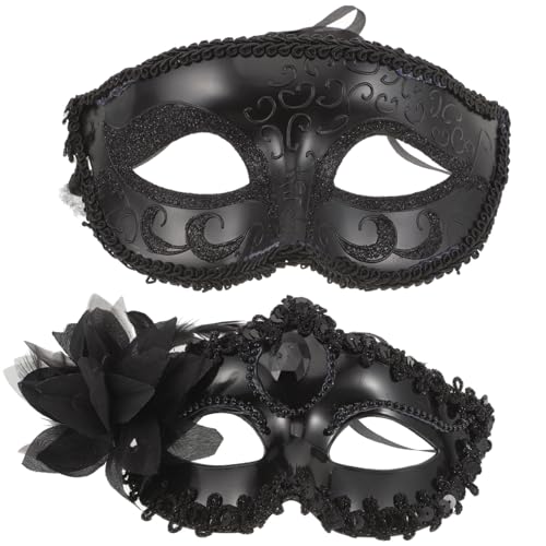 PACKOVE 4 Stück Venezianische Maske Abschlussball-augenabdeckung Für Party Maskerade-party-masken Karnevalskostüm-requisite Karneval-cosplay Spitzenbesatz Cosplay-party-masken Paar Plastik von PACKOVE