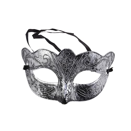 PACKOVE 4 Stück Vintage Halbe Gesichtsmaske Für Kostüm Und Maskerade Silberne Venezianische Masken Für Karneval Cosplay Partys Und Auftritte Ideal Zum Basteln Und Dekorieren von PACKOVE