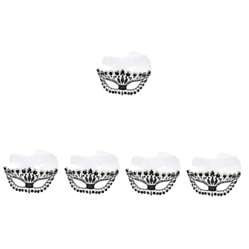 PACKOVE 5 Stück Diamant Maske Halloween Kostüme Venezianische Masken Maskerade Kostüme Masken Venezianische Maskerade Gesichtsbedeckung Halbe Halloween Maske Karneval Party von PACKOVE