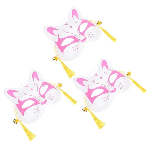 PACKOVE 6 Stk Fuchs Halbgesichtsmaske Kostümmasken Katzenmasken Für Frauen Halloween Erwachsene Maske Cosplay-masken Maskenball Tierische Maskerade Party-maske Fuchs-cosplay Pvc Rosa von PACKOVE