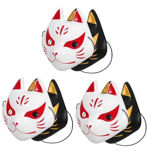 PACKOVE 6 Stk Fuchs Maske halloween maske schwarze maske Tiermaske Mysteriöse Maske Verkleidung Maske Cosplay-Füchse-Maske Halloween-Tier Dino-Maske einzigartige Maske Maskenstütze Plastik von PACKOVE