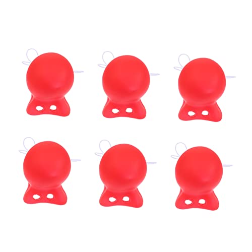 PACKOVE 6st Clownrote Nase Perückenzubehör Neuheit Nasen Cosplay-Clown-Nase Mini-zubehör Clown-nasen-Spielzeug Clown-Horn Clown Mit Großer Nase Abschlussball Modell Kind Vinyl-Material von PACKOVE