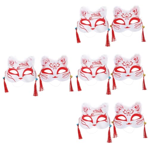 PACKOVE 8 Stk Fuchs Maske Tiermasken Für Kinder Ballmaske Cosplay-masken Ball Ball Masken Maskerade Augenkostüm Partymaske Verkleiden Karnevalsmasken Geführte Halloween-masken Rot Plastik von PACKOVE