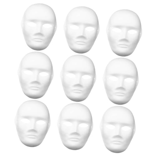 PACKOVE 9 Stck. Teiliges DIY Vollgesichtsmaske aus Papier Weiße Bemalbare Männliche Maske für Party Karneval Halloween und Cosplay Sichere Einfache Handhabung und Kreatives Basteln PACKOVE 9 Stck. Teiliges DIY Vollgesichtsmaske aus Papier Weiße Bemalbare Männliche Maske für Party Karneval Halloween und Cosplay Sichere Einfache Handhabung und Kreatives Basteln von PACKOVE