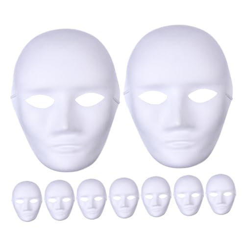 PACKOVE 9 Stück Papierzellstoff Maske Dekor Maske DIY Masken Für Erwachsene Maskerade Masken Maske Für DIY Maskerade Maske Unbemalte Masse Cosplay DIY Masken DIY Maskerade Maske von PACKOVE