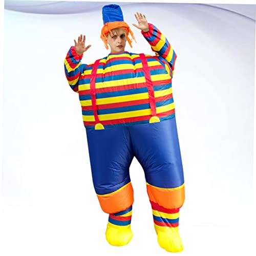 PACKOVE Aufblasbares Clown Kostüm für Erwachsene und Leichtes Cosplay Outfit mit Buntem Design Wiederverwendbar Waschbar für Halloween Karneval Partys und Maskerade PACKOVE Aufblasbares Clown Kostüm für Erwachsene und Leichtes Cosplay Outfit mit Buntem Design Wiederverwendbar Waschbar für Halloween Karneval Partys und Maskerade von PACKOVE