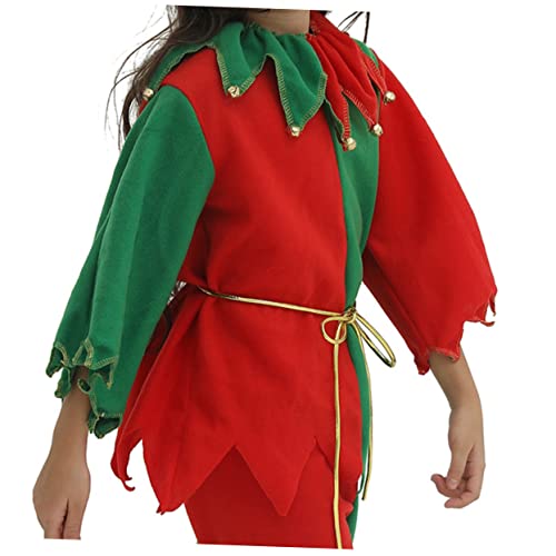 PACKOVE Cosplay-Kostüm Elfen-Cosplay-Anzug Rollenspielkostüm Kinder Weihnachtskostüm Weihnachtselfe Weihnachtself-Cosplay kinderkleider kinderkleidung Bühnenkleidung Kleidung durchführen von PACKOVE