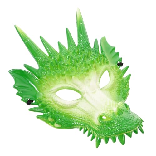 PACKOVE Drachenkopfmaske 3d-drachenmaske Drachen-cosplay-maske Cosplay-tiermaske Tierkopfmaske Drachenmaske Für Kinder Maskerade-maske Cosplay-partymaske Drachen Kostüm Plastik Green von PACKOVE