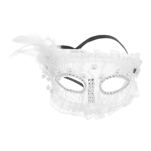 PACKOVE Elegante Plume-halbgesichtsmaske Für Damen, Maskerademaske Für Kostümpartys, Abschlussballabende, Halloween-feierlichkeiten Und Themenveranstaltungen von PACKOVE