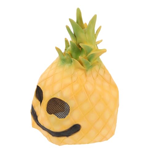 PACKOVE Fruchtmaske Karnevalsmasken Cosplay-Partyhut Masken für Geburtstagsfeiern Ananas-Stirnband Halloween-Obstkostüm Party-Haarbänder Head Bopper-Stirnband Emulsion Yellow von PACKOVE