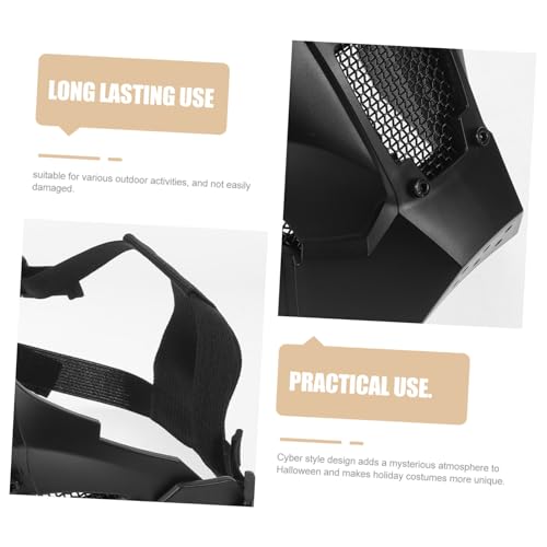 PACKOVE Futuristische Skull Halbgesichtsmaske Punk Helm Cosplay Maske mit Stoßfestem Design Atmungsaktiv Komfortabel für Halloween und Outdoor Events PACKOVE Futuristische Skull Halbgesichtsmaske Punk Helm Cosplay Maske mit Stoßfestem Design Atmungsaktiv Komfortabel für Halloween und Outdoor Events von PACKOVE