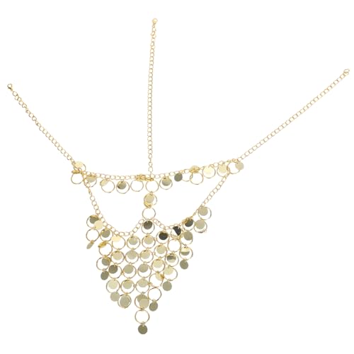 PACKOVE Goldene Face Chain Maske mit Metallmünzen und Tasseln Handgefertigte Bauchtanz Cosplay Gesichtsdekoration Vielseitiges Accessoire für Maskenbälle Halloween Party und PACKOVE Goldene Face Chain Maske mit Metallmünzen und Tasseln Handgefertigte Bauchtanz Cosplay Gesichtsdekoration Vielseitiges Accessoire für Maskenbälle Halloween Party und von PACKOVE