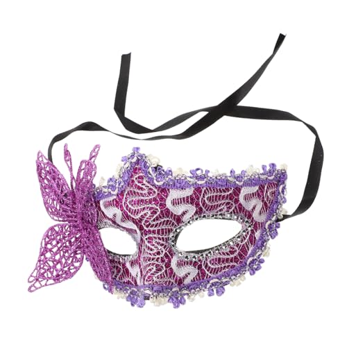 PACKOVE Halbgesichtsmaske Schmetterling Maskerade für Mädchen Ball Kostüm Kopfbedeckung halloween masken halloweenmaske Maskerade-Maske für Frauen Partymaske mit halbem Gesicht Kunststoff von PACKOVE