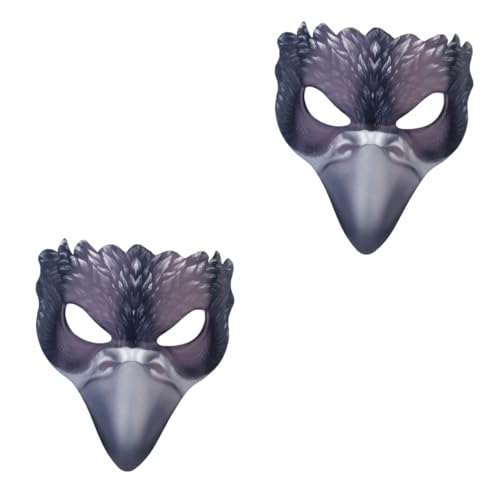 PACKOVE Halloween-Maske 2st Krähenmaske Vogel Maske Halbe Gesichtsmaske Eva Tier Schnabel Halloween von PACKOVE