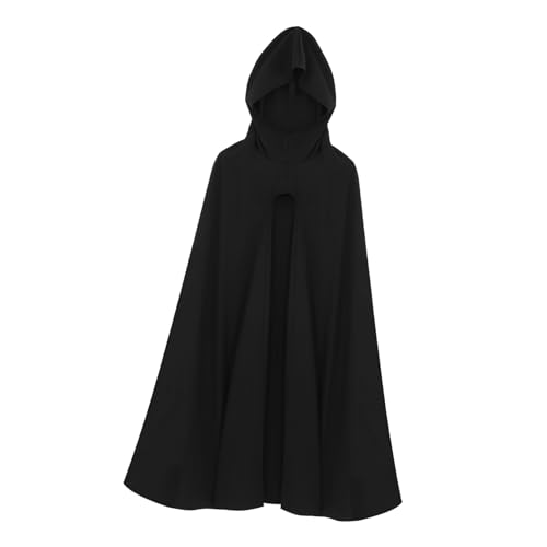 PACKOVE Halloween-kostümumhang Schwarzes Cape-kostüm Unisex-Mantel Mit Kapuze Umhang Mit Kapuze Damen Halloween-kostüme Umhang Halloween-umhang Mit Kapuze Vampirumhang Black Polyester von PACKOVE