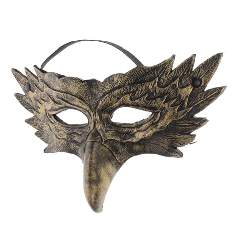 PACKOVE Halloween-tiermasken Adler-halloween- Adler-vogel- Eulenmaske Tier-maskerade- Tierkostüm-requisite Adler-halbmaske Halloween-3d-tiermaske Fuchsmaske Pu- Golden von PACKOVE