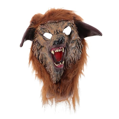 PACKOVE Halloween-werwolf-maske Für Erwachsene, Voller Kopf, Realistische Wolfsmaske, Gruselige Tiermaske Für Cosplay-partys, Halloween Und Maskerade-events von PACKOVE