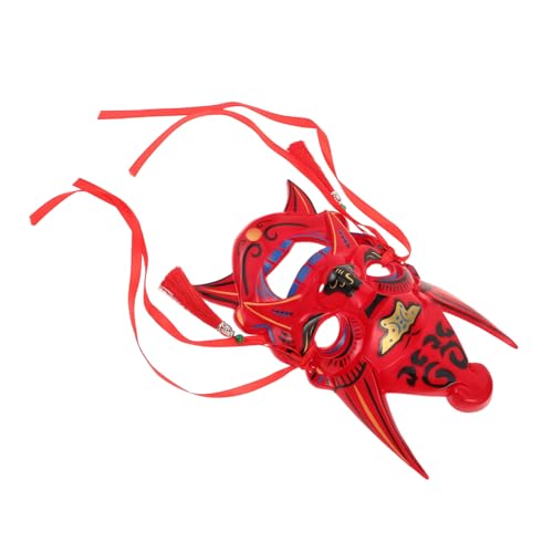 PACKOVE Handbemalte Chinesische Opernmaske Rot Atmungsaktives Langlebiges Kostümzubehör für Karneval Halloween Maskenbälle Cosplay und Asiatische Themenpartys PACKOVE Handbemalte Chinesische Opernmaske Rot Atmungsaktives Langlebiges Kostümzubehör für Karneval Halloween Maskenbälle Cosplay und Asiatische Themenpartys von PACKOVE