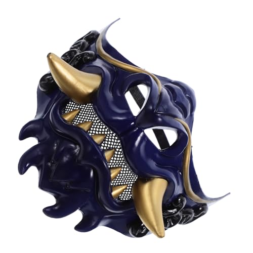PACKOVE Japanische Samurai Maske Halbgesichtsmaske Verstellbar Krieger Für Halloween Kostüm Cosplay Party Zubehör Unisex PACKOVE Japanische Samurai Maske Halbgesichtsmaske Verstellbar Krieger Für Halloween Kostüm Cosplay Party Zubehör Unisex von PACKOVE