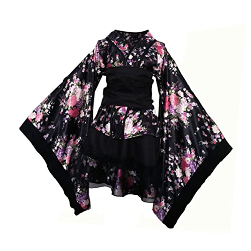 PACKOVE Kimono Bademantel Kostüm Nachtw?sche Im Japanischen Stil Traditionelles Dienstmädchenkleid Kawaii Kleidung Japanisch Geisha-kostüm Für Frauen Kleid Plus Größe Damen Kostüme Cosplay von PACKOVE